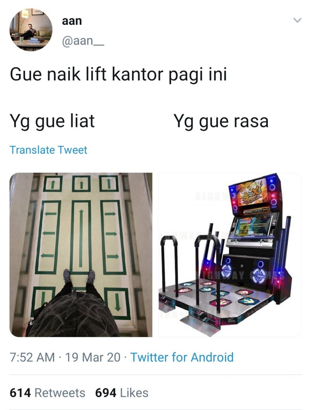 Meme Anjuran Naik Lift untuk Hindari Corona Versi Netizen