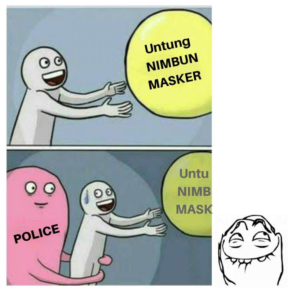 Meme Ngakak Azab untuk Penimbun Masker