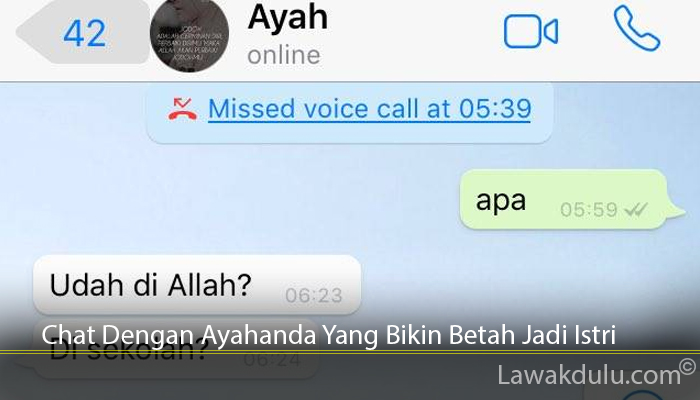 Chat Dengan Ayahanda Yang Bikin Betah Jadi Istri