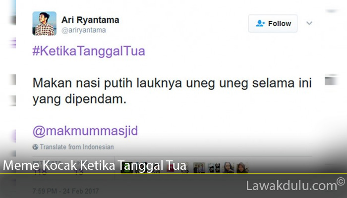 Meme Kocak Ketika Tanggal Tua